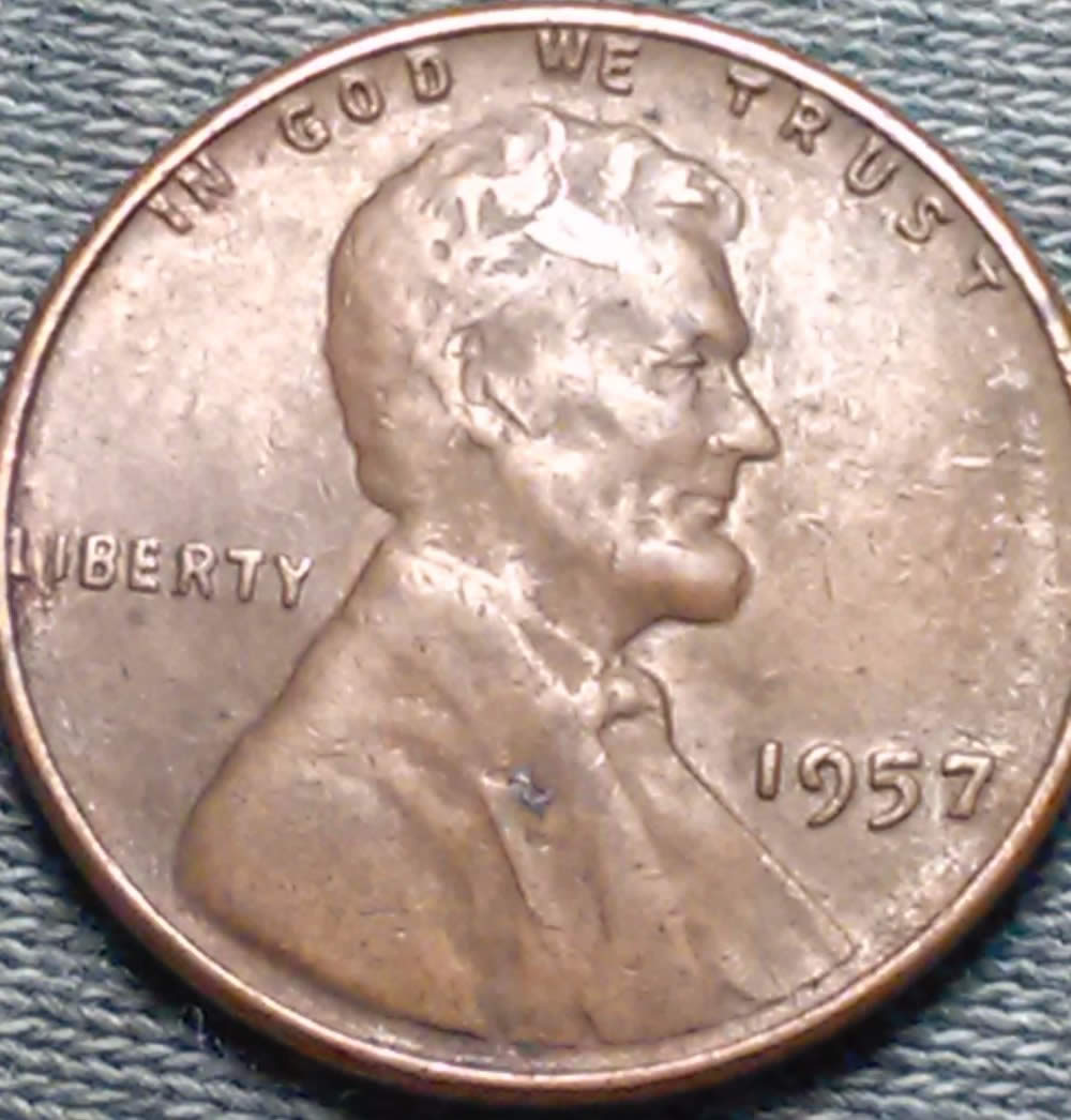 1957-P-Wheat-Cent-With-Severe-